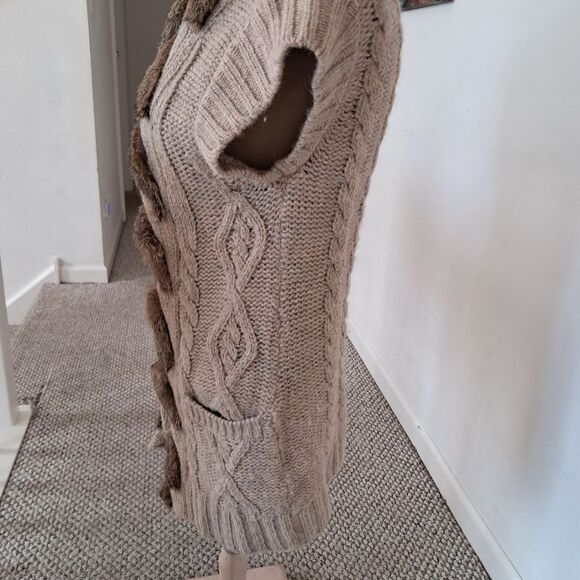 Leifsdottir Anthropologie Vest Women's Small S Wool Alpaca Fall Winter Warm Knit - Picture 3 of 10